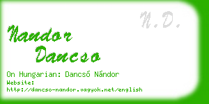 nandor dancso business card
